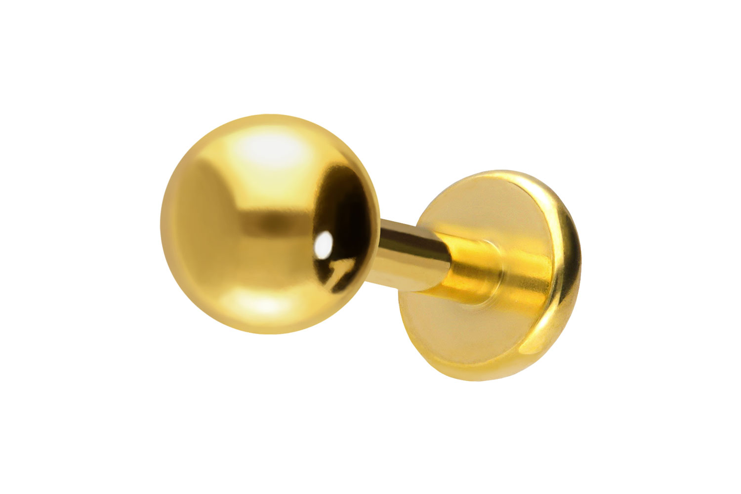 Titan Labret Piercing mit Push Fit